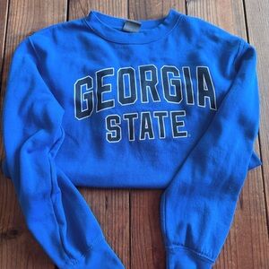 Blue Georgia State Crewneck